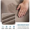 imageHVERSAILTEX Real Velvet Futon Cover Armless Sofa Covers Sofa Bed Covers Stretch Futon Couch Cover Sofa Slipcover Furniture Protector Thick Soft Velvet Fabric Form Fitted Stay in Place GreyTaupe