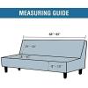 imageHVERSAILTEX Real Velvet Futon Cover Armless Sofa Covers Sofa Bed Covers Stretch Futon Couch Cover Sofa Slipcover Furniture Protector Thick Soft Velvet Fabric Form Fitted Stay in Place BrownDeep Teal