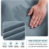 imageHVERSAILTEX Real Velvet Futon Cover Armless Sofa Covers Sofa Bed Covers Stretch Futon Couch Cover Sofa Slipcover Furniture Protector Thick Soft Velvet Fabric Form Fitted Stay in Place BrownStone Blue