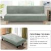 imageHVERSAILTEX Real Velvet Futon Cover Armless Sofa Covers Sofa Bed Covers Stretch Futon Couch Cover Sofa Slipcover Furniture Protector Thick Soft Velvet Fabric Form Fitted Stay in Place GreySea Grass