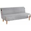 imageHVERSAILTEX Reversible Futon Cover Water Repellent Armless Sofa Slipcover Washable Furniture Protector with Adjustable Elastic Strap AntiSlip Futon Bed Cover for Dogs 70quot Width SeatBlackGreyLight GreyBeige