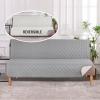 imageHVERSAILTEX Reversible Futon Cover Water Repellent Armless Sofa Slipcover Washable Furniture Protector with Adjustable Elastic Strap AntiSlip Futon Bed Cover for Dogs 70quot Width SeatBlackGreyLight GreyBeige