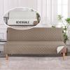 imageHVERSAILTEX Reversible Futon Cover Water Repellent Armless Sofa Slipcover Washable Furniture Protector with Adjustable Elastic Strap AntiSlip Futon Bed Cover for Dogs 70quot Width SeatBlackGreyTaupe BrownBeige