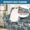 imageHVERSAILTEX Super Stretch 2 Pieces Sofa Covers for Armchair Covers Living Room Chair Slipcovers Feature Soft Thick Modern Style with Individual Cushion Cover Pet Friendly  Armchair AquaGreen