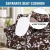 imageHVERSAILTEX Super Stretch 2 Pieces Sofa Covers for Armchair Covers Living Room Chair Slipcovers Feature Soft Thick Modern Style with Individual Cushion Cover Pet Friendly  Armchair AquaChocolate