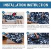imageHVERSAILTEX Super Stretch 2 Pieces Sofa Covers for Armchair Covers Living Room Chair Slipcovers Feature Soft Thick Modern Style with Individual Cushion Cover Pet Friendly  Armchair AquaNavy