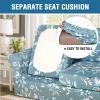 imageHVERSAILTEX Super Stretch 2 Pieces Sofa Covers for Armchair Covers Living Room Chair Slipcovers Feature Soft Thick Modern Style with Individual Cushion Cover Pet Friendly  Armchair AquaAqua