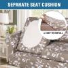 imageHVERSAILTEX Super Stretch 2 Pieces Sofa Covers for Armchair Covers Living Room Chair Slipcovers Feature Soft Thick Modern Style with Individual Cushion Cover Pet Friendly  Armchair AquaTaupe