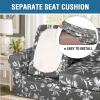 imageHVERSAILTEX Super Stretch 2 Pieces Sofa Covers for Armchair Covers Living Room Chair Slipcovers Feature Soft Thick Modern Style with Individual Cushion Cover Pet Friendly  Armchair AquaGrey