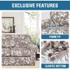 imageHVERSAILTEX Super Stretch 2 Pieces Sofa Covers for Armchair Covers Living Room Chair Slipcovers Feature Soft Thick Modern Style with Individual Cushion Cover Pet Friendly  Armchair AquaTaupe