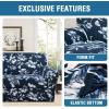imageHVERSAILTEX Super Stretch 2 Pieces Sofa Covers for Armchair Covers Living Room Chair Slipcovers Feature Soft Thick Modern Style with Individual Cushion Cover Pet Friendly  Armchair AquaNavy