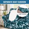 imageHVERSAILTEX Super Stretch 2 Pieces Sofa Covers for Armchair Covers Living Room Chair Slipcovers Feature Soft Thick Modern Style with Individual Cushion Cover Pet Friendly  Armchair AquaDark Teal