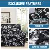 imageHVERSAILTEX Super Stretch 2 Pieces Sofa Covers for Armchair Covers Living Room Chair Slipcovers Feature Soft Thick Modern Style with Individual Cushion Cover Pet Friendly  Armchair AquaBlack