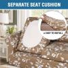 imageHVERSAILTEX Super Stretch 2 Pieces Sofa Covers for Armchair Covers Living Room Chair Slipcovers Feature Soft Thick Modern Style with Individual Cushion Cover Pet Friendly  Armchair AquaCamel