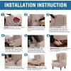 imageHVERSAILTEX Wing Chair Slipcover Chair Covers for Wingback Chairs Wingback Chair Covers Slipcovers 1 Piece Stretch Sofa Cover Furniture Protector Soft Spandex Jacquard Checked Pattern TaupeSand