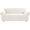imageHVERSAILTEX Wing Chair Slipcover Chair Covers for Wingback Chairs Wingback Chair Covers Slipcovers 1 Piece Stretch Sofa Cover Furniture Protector Soft Spandex Jacquard Checked Pattern TaupeIvory