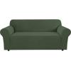 imageHVERSAILTEX Wing Chair Slipcover Chair Covers for Wingback Chairs Wingback Chair Covers Slipcovers 1 Piece Stretch Sofa Cover Furniture Protector Soft Spandex Jacquard Checked Pattern ChocolateBronze Green