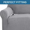 imageHVERSAILTEX Wing Chair Slipcover Chair Covers for Wingback Chairs Wingback Chair Covers Slipcovers 1 Piece Stretch Sofa Cover Furniture Protector Soft Spandex Jacquard Checked Pattern TaupeDove