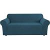 imageHVERSAILTEX Wing Chair Slipcover Chair Covers for Wingback Chairs Wingback Chair Covers Slipcovers 1 Piece Stretch Sofa Cover Furniture Protector Soft Spandex Jacquard Checked Pattern ChocolateDeep Teal