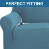 imageHVERSAILTEX Wing Chair Slipcover Chair Covers for Wingback Chairs Wingback Chair Covers Slipcovers 1 Piece Stretch Sofa Cover Furniture Protector Soft Spandex Jacquard Checked Pattern ChocolateStorm Blue