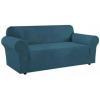 imageHVERSAILTEX Wing Chair Slipcover Chair Covers for Wingback Chairs Wingback Chair Covers Slipcovers 1 Piece Stretch Sofa Cover Furniture Protector Soft Spandex Jacquard Checked Pattern TaupeDeep Teal