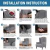 imageHVERSAILTEX Wing Chair Slipcover Chair Covers for Wingback Chairs Wingback Chair Covers Slipcovers 1 Piece Stretch Sofa Cover Furniture Protector Soft Spandex Jacquard Checked Pattern TaupeDove