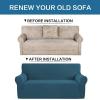 imageHVERSAILTEX Wing Chair Slipcover Chair Covers for Wingback Chairs Wingback Chair Covers Slipcovers 1 Piece Stretch Sofa Cover Furniture Protector Soft Spandex Jacquard Checked Pattern TaupeDeep Teal