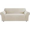 imageHVERSAILTEX Wing Chair Slipcover Chair Covers for Wingback Chairs Wingback Chair Covers Slipcovers 1 Piece Stretch Sofa Cover Furniture Protector Soft Spandex Jacquard Checked Pattern ChocolateIsland Fossi