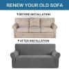 imageHVERSAILTEX Wing Chair Slipcover Chair Covers for Wingback Chairs Wingback Chair Covers Slipcovers 1 Piece Stretch Sofa Cover Furniture Protector Soft Spandex Jacquard Checked Pattern TaupeNeutral Gray