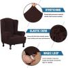 imageHVERSAILTEX Wing Chair Slipcover Chair Covers for Wingback Chairs Wingback Chair Covers Slipcovers 1 Piece Stretch Sofa Cover Furniture Protector Soft Spandex Jacquard Checked Pattern TaupeChocolate