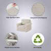 imageHVERSAILTEX Wing Chair Slipcover Chair Covers for Wingback Chairs Wingback Chair Covers Slipcovers 1 Piece Stretch Sofa Cover Furniture Protector Soft Spandex Jacquard Checked Pattern TaupeIsland Fossi