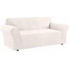 imageHVERSAILTEX Wing Chair Slipcover Chair Covers for Wingback Chairs Wingback Chair Covers Slipcovers 1 Piece Stretch Sofa Cover Furniture Protector Soft Spandex Jacquard Checked Pattern TaupeIvory