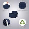 imageHVERSAILTEX Wing Chair Slipcover Chair Covers for Wingback Chairs Wingback Chair Covers Slipcovers 1 Piece Stretch Sofa Cover Furniture Protector Soft Spandex Jacquard Checked Pattern TaupeNavy