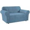 imageHVERSAILTEX Wing Chair Slipcover Chair Covers for Wingback Chairs Wingback Chair Covers Slipcovers 1 Piece Stretch Sofa Cover Furniture Protector Soft Spandex Jacquard Checked Pattern TaupeDusty Blue