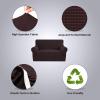 imageHVERSAILTEX Wing Chair Slipcover Chair Covers for Wingback Chairs Wingback Chair Covers Slipcovers 1 Piece Stretch Sofa Cover Furniture Protector Soft Spandex Jacquard Checked Pattern TaupeChocolate