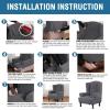 imageHVERSAILTEX Wing Chair Slipcover Chair Covers for Wingback Chairs Wingback Chair Covers Slipcovers 1 Piece Stretch Sofa Cover Furniture Protector Soft Spandex Jacquard Checked Pattern TaupeNeutral Gray