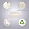 imageHVERSAILTEX Wing Chair Slipcover Chair Covers for Wingback Chairs Wingback Chair Covers Slipcovers 1 Piece Stretch Sofa Cover Furniture Protector Soft Spandex Jacquard Checked Pattern TaupeIvory
