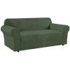 imageHVERSAILTEX Wing Chair Slipcover Chair Covers for Wingback Chairs Wingback Chair Covers Slipcovers 1 Piece Stretch Sofa Cover Furniture Protector Soft Spandex Jacquard Checked Pattern ChocolateBronze Green