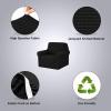 imageHVERSAILTEX Wing Chair Slipcover Chair Covers for Wingback Chairs Wingback Chair Covers Slipcovers 1 Piece Stretch Sofa Cover Furniture Protector Soft Spandex Jacquard Checked Pattern TaupeJet Black