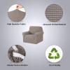 imageHVERSAILTEX Wing Chair Slipcover Chair Covers for Wingback Chairs Wingback Chair Covers Slipcovers 1 Piece Stretch Sofa Cover Furniture Protector Soft Spandex Jacquard Checked Pattern ChocolateTaupe