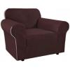 imageHVERSAILTEX Wing Chair Slipcover Chair Covers for Wingback Chairs Wingback Chair Covers Slipcovers 1 Piece Stretch Sofa Cover Furniture Protector Soft Spandex Jacquard Checked Pattern TaupeChocolate
