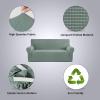 imageHVERSAILTEX Wing Chair Slipcover Chair Covers for Wingback Chairs Wingback Chair Covers Slipcovers 1 Piece Stretch Sofa Cover Furniture Protector Soft Spandex Jacquard Checked Pattern TaupeSage