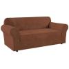 imageHVERSAILTEX Wing Chair Slipcover Chair Covers for Wingback Chairs Wingback Chair Covers Slipcovers 1 Piece Stretch Sofa Cover Furniture Protector Soft Spandex Jacquard Checked Pattern TaupeCaramel