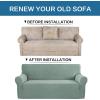 imageHVERSAILTEX Wing Chair Slipcover Chair Covers for Wingback Chairs Wingback Chair Covers Slipcovers 1 Piece Stretch Sofa Cover Furniture Protector Soft Spandex Jacquard Checked Pattern TaupeSage