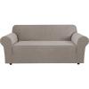 imageHVERSAILTEX Wing Chair Slipcover Chair Covers for Wingback Chairs Wingback Chair Covers Slipcovers 1 Piece Stretch Sofa Cover Furniture Protector Soft Spandex Jacquard Checked Pattern ChocolateTaupe