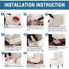 imageHVERSAILTEX Wing Chair Slipcover Chair Covers for Wingback Chairs Wingback Chair Covers Slipcovers 1 Piece Stretch Sofa Cover Furniture Protector Soft Spandex Jacquard Checked Pattern ChocolateIvory