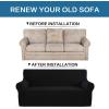 imageHVERSAILTEX Wing Chair Slipcover Chair Covers for Wingback Chairs Wingback Chair Covers Slipcovers 1 Piece Stretch Sofa Cover Furniture Protector Soft Spandex Jacquard Checked Pattern TaupeJet Black