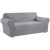 imageHVERSAILTEX Wing Chair Slipcover Chair Covers for Wingback Chairs Wingback Chair Covers Slipcovers 1 Piece Stretch Sofa Cover Furniture Protector Soft Spandex Jacquard Checked Pattern TaupeDove
