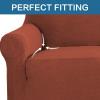 imageHVERSAILTEX Wing Chair Slipcover Chair Covers for Wingback Chairs Wingback Chair Covers Slipcovers 1 Piece Stretch Sofa Cover Furniture Protector Soft Spandex Jacquard Checked Pattern TaupeRust