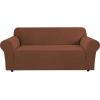 imageHVERSAILTEX Wing Chair Slipcover Chair Covers for Wingback Chairs Wingback Chair Covers Slipcovers 1 Piece Stretch Sofa Cover Furniture Protector Soft Spandex Jacquard Checked Pattern ChocolateCaramel